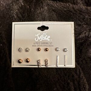 Earrings Set 6 Pairs Hypoallergenic NEW